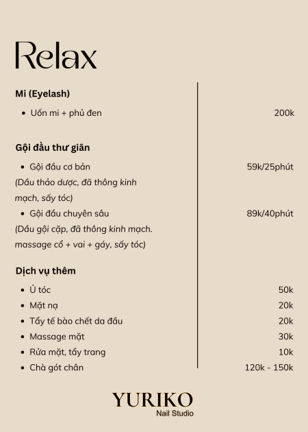 Bảng giá Relax